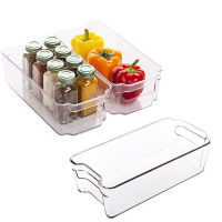 3 Pack Pantry Refrigerator Organizer Bins for Kitchen and Cabinet Storage,Stackable Food Bins with Handles