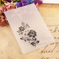 Flowers and Dots Pattern Embossing Folder Transparent 3D Plastic Plates Design for Paper Card Decoration Embossing Cutting Die