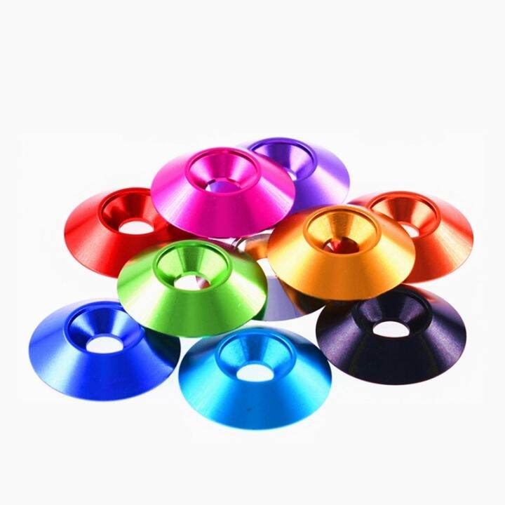 5pcs-m2-m2-5-m3-5-m4-aluminum-colourful-countersunk-umbrella-flat-head-screw-concave-conical-decorative-groove-washer-gasket