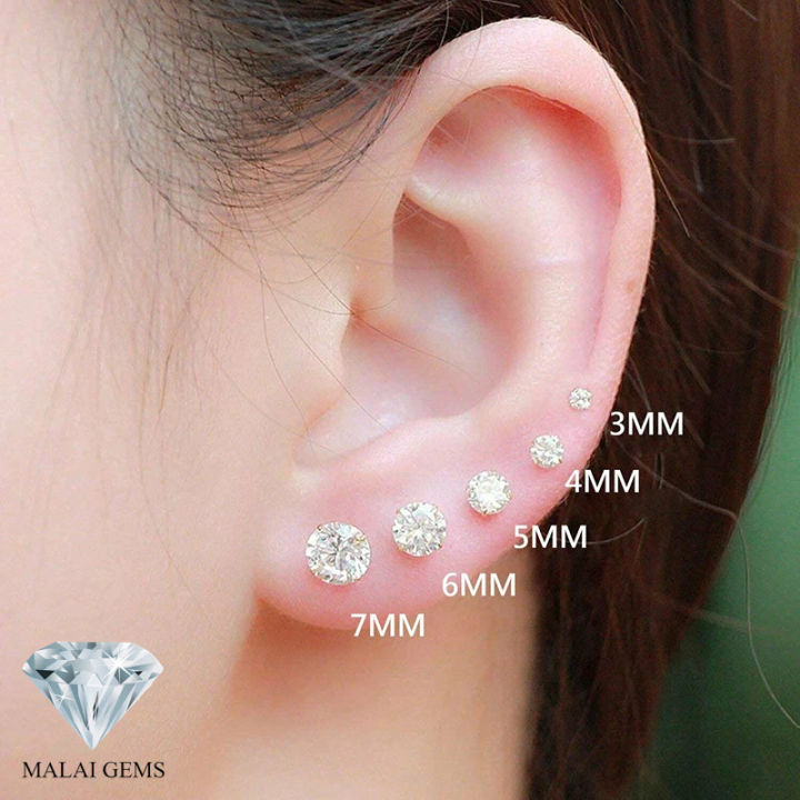 ต่างหูทอง-ต่างหูเพชร-cz-แท้-100-แบรนด์-malai-gems-รับประกันเพชร-10-ปีเต็ม-ต่างหูพลอย-ต่างหูชุบทอง-ต่างหู-คริสตัล