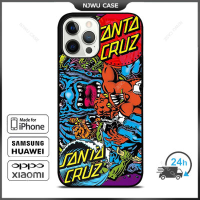 Santa Cruz Skateboards Phone Case for iPhone 14 Pro Max / iPhone 13 Pro Max / iPhone 12 Pro Max / XS Max / Samsung Galaxy Note 10 Plus / S22 Ultra / S21 Plus Anti-fall Protective Case Cover