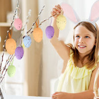 6pcs Creative Easter Foam Egg Easter Decoration Hanging Ornaments Kids Toy