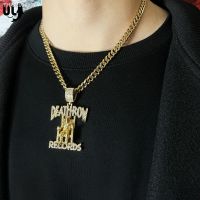 ♠❉❒ ULJ Whole Body 314L Stainless Steel DEATHROW/RECORDS Prisoner Pendant Jewelry With the 3mm Chain Hip Hop Necklace