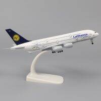 Pesawat Terbang Logam รุ่น20Cm 1:400 Lufthansa A380 Bahan Paduan Logam Simulasi Penerbangan Koleksi Mainan Anak Laki-Laki