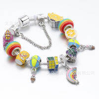 [In stock] สร้อยข้อมือผู้หญิงรุ่นใหม่ Rainbow Series จี้บอลลูนลมร้อนจี้หัวใจสีแดงพีช gift