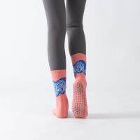 【YD】 New Fashion Printed Mid-calf Socks Silicone Non-slip Pilates Training