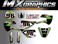 For KX 85/100 Team Graphics Decals Stickers kits FOR KAWASAKI KX85 KX100 1998 1999 2000 2001 2002-2008 2009 2010 2011 2012 2013