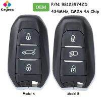 KEYECU OEM Keyless Go Smart Remote Control Car Key With 3 Buttons 434MHz IM2A 4A Chip for Peugeot 308 508 for Citroen 2010-2019