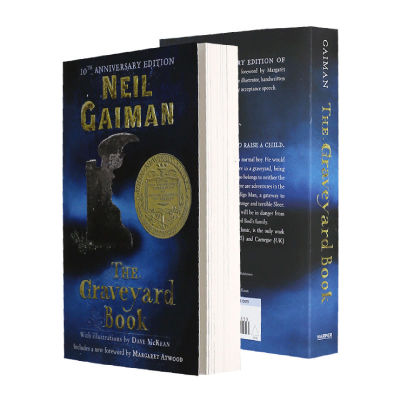 หนังสือสุสานภาษาอังกฤษต้นฉบับหนังสือสุสานNeil Gaiman Hugo Prize Long Novel Newbury Gold Prize Fantasy Literature American Gods Author Bookหนังสือปกอ่อน