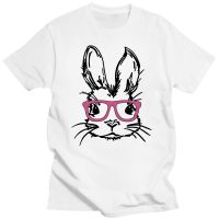 Large mens short sleeves Cute Rabbit Easter Bunny Pink Sunglasses Tshirt Adults Gifts 1040 4XL.5XL.6XL