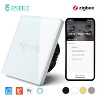 □✲✺ BSEED Zigbee Shutter Switch Smart Wall Touch Switch Intelligent Roller Switches Tuya Smart Life APP Google Alexa Voice Control