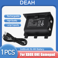 1PCS 2400MAh Ni-MH แบตเตอรี่แบบชาร์จไฟได้สำหรับ X ONE Wireless Controller Gamepad แบตเตอรี่พร้อมสาย USB