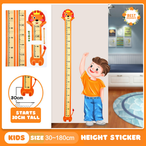 Bestmommy Height Measurement Wall Sticker Cartoon Animals Heights Decor