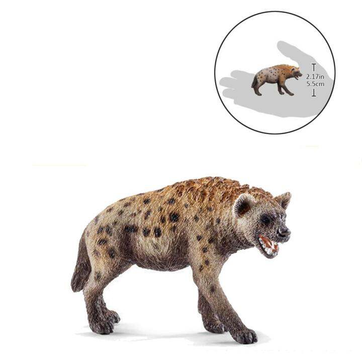 คุณภาพสูงใหม่-สไตล์-3-4นิ้ว-pvc-hyena-wildebeest-แบบจำลองสัตว์จำลองการกระทำของสะสมของเล่นสำหรับเด็กผู้ชายของขวัญมินิ