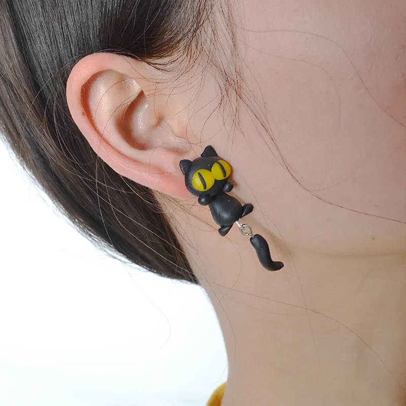 Miss Lan】Cartoon 3D Animal Earrings For Women 1 pair New Design Handmade yellow eyes Cute Cat Stud Earring Fashion Jewelry Polymer Clay | Lazada PH Miss Lan】Cartoon 3D Animal Earrings For Women 1 pair New Design Handmade yellow eyes Cute Cat Stud Earring Fashion Jewelry Polymer Clay | Lazada PH