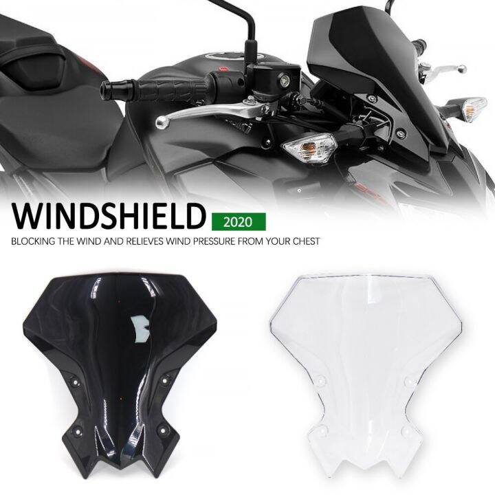 New Motorcycle Windshield Screen Visor Windscreen Double Bule Wind ...