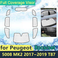 CWFull ฝาครอบ Sunshades สำหรับ Peugeot 5008 MK2 2017 2018 2019 T87รถ Sun Protection Windshields ด้านข้างหน้าต่าง Visor Shababy อุปกรณ์เสริม