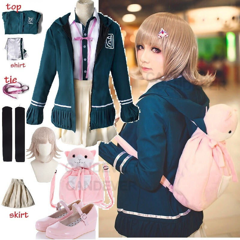 Danganronpa Nanami ChiaKi Nylon Short Sleeve T-shirt Casual Top 