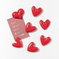 ✎■ 10PCS Cute Fridge Magnets Heart Magnetic Stickers Pink Photo Magnets Set Red Colorful Love Heart Refrigerator Sticker Home Decor