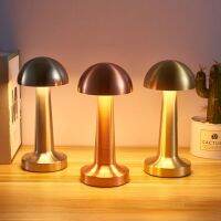 LED Table Lamp Retro Bar Coffee Table Lamp Rechargeable Touch Sensor Wireless Night Light Restaurant Living Room Decor Light