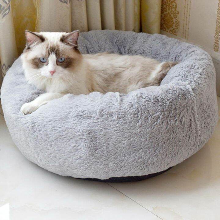 พร้อมส่ง-ที่นอนสัตว์เลี้ยง-รังสัตว์เลี้ยง-ที่นอนแมว-pet-fur-bed-ที่นอนแมว-ขนนุ่มฟู