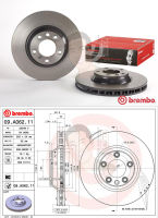 09 A062 11 จานเบรค ล้อ F-L (ยี่ห้อ BREMBO) รุ่น HC UV PORSCHE Cayenne left ล้อ18"นิ้ว ปี2002-&amp;gt;