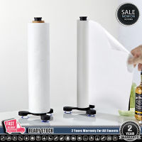 Simple Kitchen Roll Paper Towel Holder With Suction Cup Bathroom Tissue Stand Dining Table Vertical Napkins Rack Storage Shelf