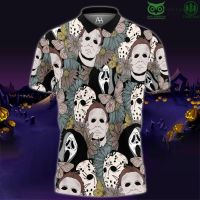 2023 new design- Horror Characters Michael Myers Ghostface Jason Voorhees Polo Shirt jersey