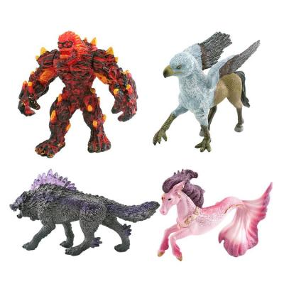 Simulation Solid Animals Model Toys Mythology Sand Table Desktop Decoration Hand Paint Magic Beast Eagle Mascot Doll Ornaments Kids Collection Toys Gift charitable