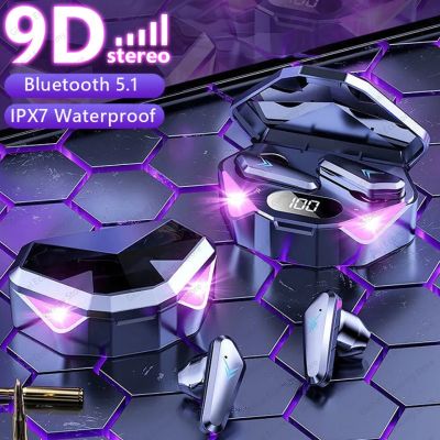 ZZOOI 5.2 TWS Gaming Earbuds Wireless Bluetooth Earphone With Mic Bass Audio Sound Positioning 9D Stereo Music HiFi Headset For Gamer