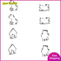 JIYAN2866 8 pcs ลาบราดอร์อุ้งเท้าสุนัขบ้านสุนัขรูปร่างกระดูก แม่พิมพ์บิสกิตรูปทรงชุดสุนัข เหล็กไร้สนิม เงินสีเงิน แม่พิมพ์บิสกิตกรงเล็บสุนัขสแตนเลส ของใหม่ ชุดแม่พิมพ์บิสกิตสุนัข อุปกรณ์สำหรับห้องครัว