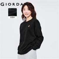 Giordanoผู้หญิง เสือน้อย เย็บปักถักร้อย หลวม คอกลม เสื้อกันหนาว สเวตเตอร์ Free Shipping 05322784