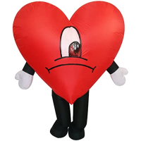 พองหัวใจรักสีแดงเครื่องแต่งกาย B LOW Up สูทมิ่งขวัญเครื่องแต่งกายสนุกผู้ใหญ่ฮาโลวีนเครื่องแต่งกายวาเลนไทน์ปาร์ตี้คริสต์มาสคอสเพลย์