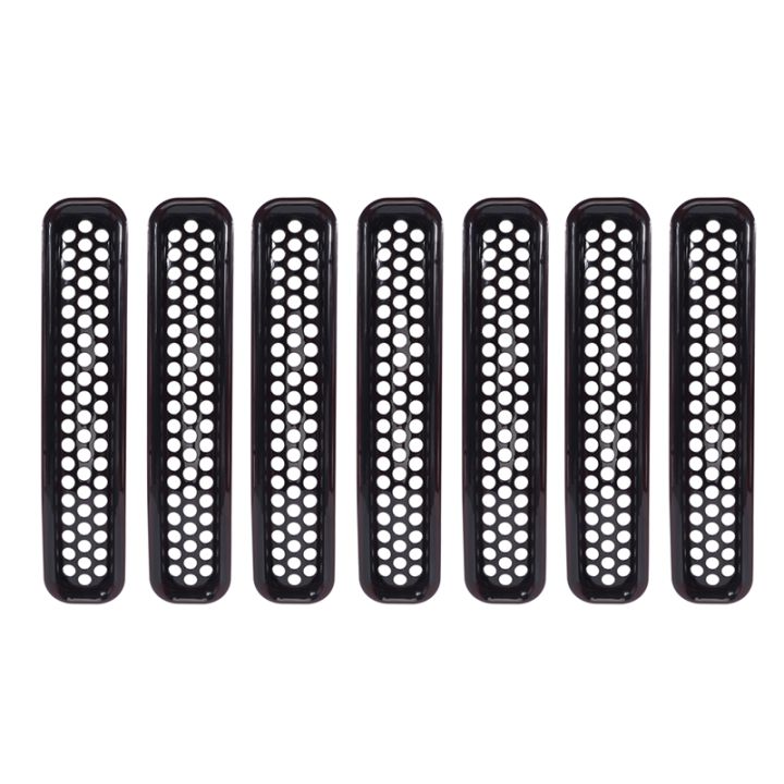 honeycomb-mesh-front-grill-inserts-kit-for-1997-2006-jeep-wrangler-tj-amp-unlimited-7pcs