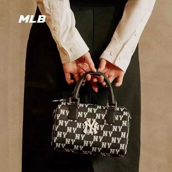 mlb-official-ny-new-korean-mb-trendy-brand-boston-new-york-bag-ml-letter-printing-ny-portable-pillow-bag-men-and-women-couple-bag