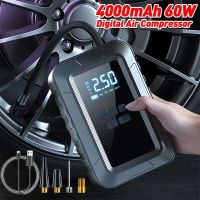 Rechargeable Air Pump Wireless Tire 12VElectric Inflator Portable Compressor Digital Cordless Car Tyre Inflator For Auto Bicycle Air Compressors  Infl