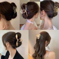 【YF】◊  7cm Alloy Small Hollow Hair Grab Claw Ponytail Styling Tools Hairpins Clip Accessories