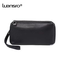 Men Genuine Leather Wallet Phone Bag Soft Cowhide Leather Men Cluth Bag Credit Card Holder Wallets Coin Purse Male Money Bags