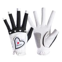 ▣✱ 1Pair Women Golf Gloves Fingerless Soft Sport Gloves Ladies Girl Granules Anti Skid Glove Left And Right Hand Elegant Mittens