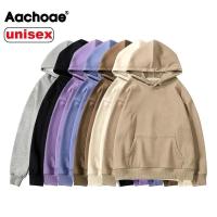 Aachoae Women Couple Hoodies Sweatshirt Fleece 100 Cotton Tracksuit Sports Sweatshirt 2021 Winter Japanese Casual Loose Jumper