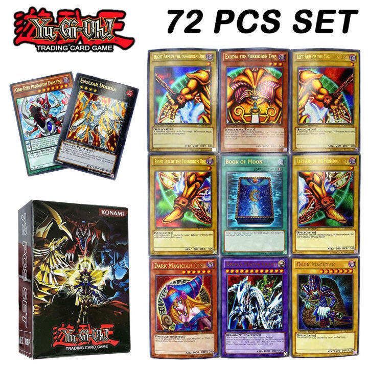 72Pcs Yugioh Card Holographic Letter In English Dark Magician Girl Blue