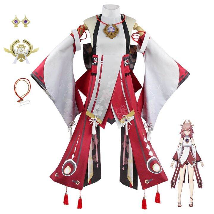 genshin-impact-yae-miko-guuji-yae-cosplay-girls-uniform-women-outfit-halloween-costume-carnival-kimono-clothing-anime-clothes