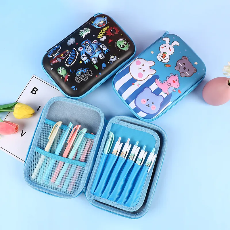 3D Pencil Case EVA Storage Box Lovely Pink Unicorn Cartoon Pen Bag for  School Girl Kawaii Stationery Gift Pouch Eraser Holder IN