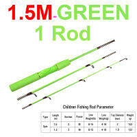 1.2m1.5m Children Fishing Rod Lure Spinning Rod for Boy Girl Kids Fish Rods Pink Green Color Camping Outdoor Fishing Tackle