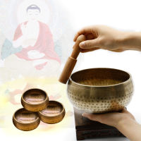 Nepal Chant Bowl Tibet Chanting Yoga Meditation Qing Buddha Sound Bowl Handicraft Tibetan Sanskrit Singing Bowl for Home Decor