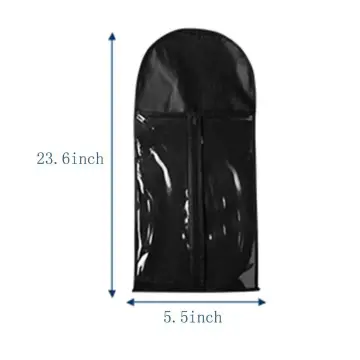 3 Pack Hair Extension Holder with Storage Bag Wig Hanger Hairpieces Bag  Wigs Carrier Case for Store Style Human Synthetic Hair Black Color