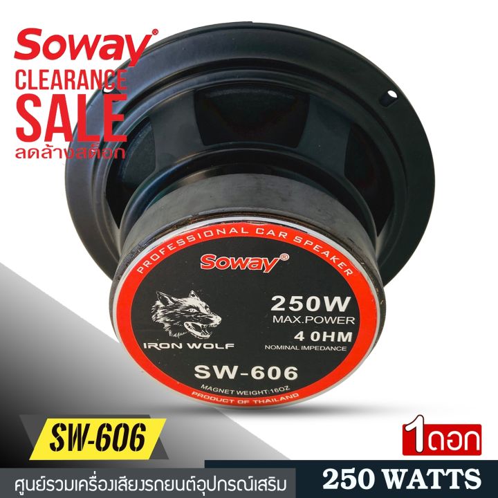 ลำโพงเสียงกลาง-6นิ้ว-soway-รุ่นsw-606-เฟสปลั๊ก-เสียงดี-ราคาถูก-กำลังขับ-250w-ใส่ได้ทั้งลำโพงบ้านและรถยนต์-ดอกลำโพงติดรถ-เครื่องเสียงติดรถ