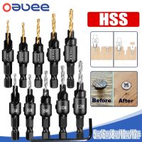 4/5PCS Conical Drill Bit Countersink Drill Woodworking Drilling Pilot Holes HSS Universal Counterbore Cutter Screw Hole Drill