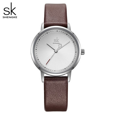Shengke Creative Hand Fashion Women Watches Black Leather Ladies Wrist Watch Quartz Clock Reloj Mujer 2019 SK Montre Femme
