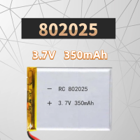 802025 350มิลลิแอมป์ชั่วโมง3.7โวลต์โพลิเมอร์แบบชาร์จไฟได้สำหรับของเล่นความชื้นบลูทูธเสียงขนาดเล็กดิจิตอล Dewalt เครื่องมือ